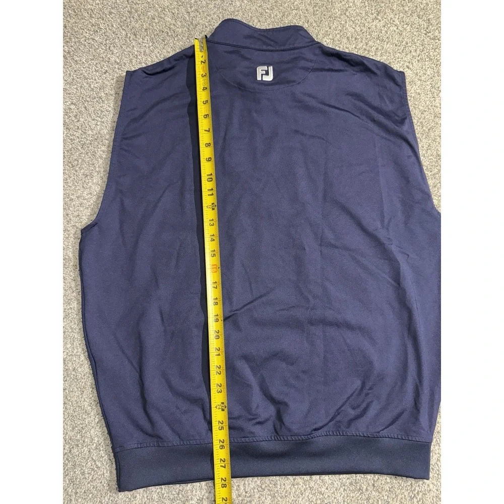 Footjoy‎ FJ 1/4 Zip Golf Vest Navy Blue Men's Size Large